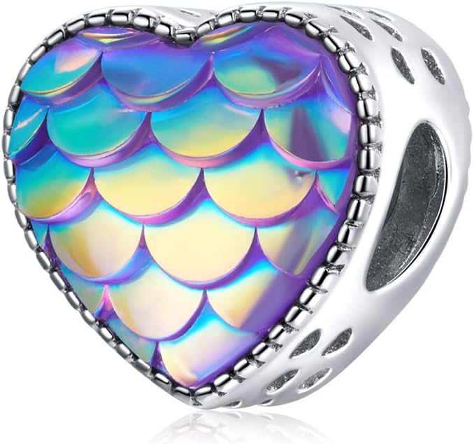 VOROCO Store 925 Sterling Silver Love Heart Charm for Charm Bracelet, Christmas Mother's Day Birthday Perfect Jewelry Gifts for Mom Grandma Daughter Friend Sister - Image 1